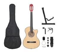 vidaXL Set di chitarra 12 pezzi acustica pan coupé western 6 corde 38"