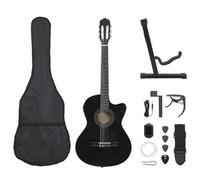 vidaXL Set Chitarra Western 12 pz con Equalizzatore e 6 Corde Chitarra Classica Strumenti Musicali Prodotti per Fare Musica Orchestra Nera