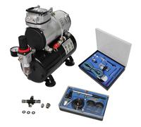 vidaXL Set Compressore Aerografo con 2 Pistole