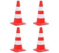 vidaXL Set Coni Segnaletici Stradali Riflettenti 4pz Rosso Bianco 50cm