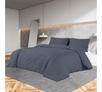Set Copripiumino Antracite 140x200 cm in Microfibra Leggera