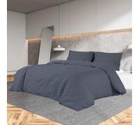 Set Copripiumino Antracite 200x220 cm in Microfibra Leggera