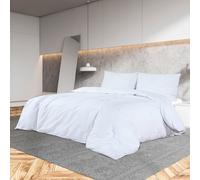 vidaXL Set Copripiumino Bianco 200x220 cm in Microfibra Leggera
