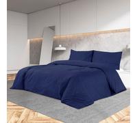 vidaXL Set Copripiumino Blu Marino 135x200 cm in Cotone