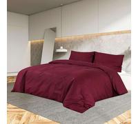 Set Copripiumino Bordeaux 200x200 cm in Microfibra Leggera