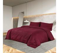 Set Copripiumino Bordeaux 200x200 cm in Microfibra Leggera