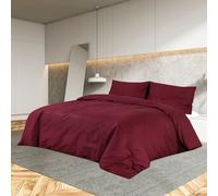 vidaXL Set Copripiumino Bordò 200x200 cm in Cotone