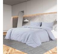 vidaXL Set Copripiumino Grigio 135x200 cm in Cotone