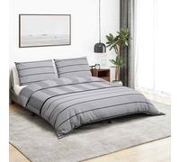 vidaXL Set Copripiumino Grigio 135x200 cm in Cotone