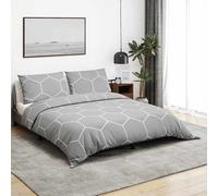 vidaXL Set Copripiumino Grigio 140x200 cm in Cotone