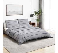 vidaXL Set Copripiumino Grigio 155x220 cm in Cotone