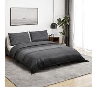 vidaXL Set Copripiumino Grigio Scuro 155x220 cm in Cotone