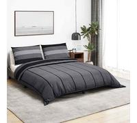 vidaXL Set Copripiumino Grigio Scuro 200x220 cm in Cotone