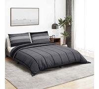 vidaXL Set Copripiumino Grigio Scuro 220x240 cm in Cotone
