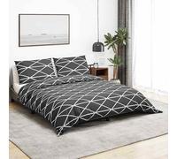 Set copripiumino grigio 260x240 cm in cotone
