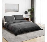 vidaXL Set Copripiumino Grigio scuro 225x220 cm in cotone