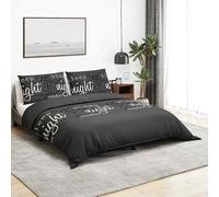 vidaXL Set Copripiumino Nero 140x200 cm in Cotone
