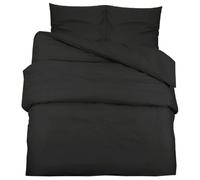 vidaXL Set Copripiumino Nero 240x220 cm in Cotone