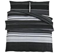 vidaXL Set Copripiumino Nero e Bianco 135x200 cm in Cotone