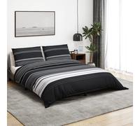 vidaXL Set Copripiumino Nero e Bianco 140x200 cm in Cotone