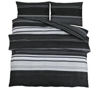 VIDAXL - Set Copripiumino Nero E Bianco 260x220 Cm In Cotone - SPEDIZIONE GRATUITA