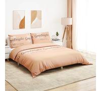 vidaXL Set Copripiumino Rosa 200x200 cm in Cotone