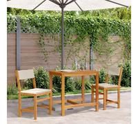vidaXL Set da Balcone 3pz con Cuscini in Legno Massello di Acacia