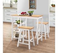 vidaXL Set da Bar 3 pz in MDF Bianco