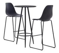 VIDAXL - Set Da Bar 3 Pz In Plastica Nero