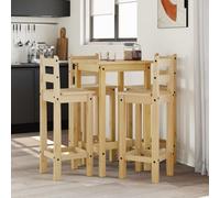 vidaXL Set da Bar 5 pz in Legno Massello di Pino