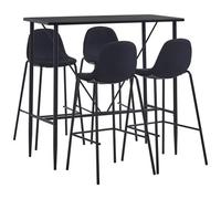 VIDAXL - Set Da Bar 5 Pz In Tessuto Nero