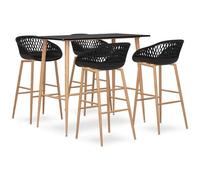 VIDAXL - Set da Bar 5 pz Nero
