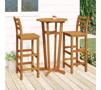 vidaXL Set da Bar da Giardino 3 pz in Legno Massello di Acacia