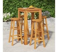 vidaXL Set da Bar da Giardino 5 pz in Legno Massello di Acacia