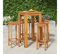 Set da Bar da Giardino 5 pz in Legno Massello di Acacia