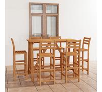 vidaXL Set da Bar da Giardino 7 pz in Legno Massello di Acacia