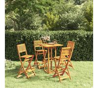 vidaXL Set da Bar per Esterni 5 pz in Legno Massello di Acacia