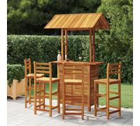 vidaXL Set da Bar per Giardino 5 pz in Legno Massello di Acacia