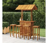vidaXL Set da Bar per Giardino 5 pz in Legno Massello di Acacia