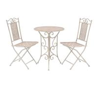 VIDAXL - Set da Bistro 3 pz in Acciaio Bianco