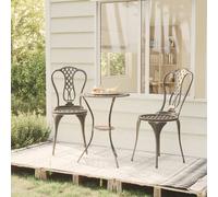 vidaXL Set da Bistrot 3 pz in Alluminio Pressofuso Bronzo
