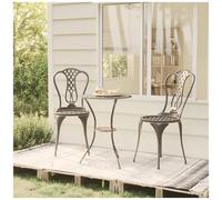 AX Bistrot Tavolino Pranzo 53x53x65cm 2 Sedie Floreale Veranda Giardino + 317753
