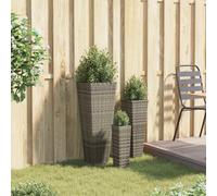 vidaXL Set da esterno 3 pz 30 x 30 x 80 cm Metallo