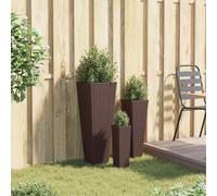 vidaXL Set da esterno 3 pz 30 x 30 x 80 cm Metallo