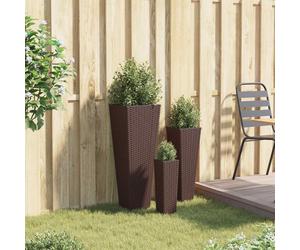 vidaXL Set da esterno 3 pz 30 x 30 x 80 cm Metallo