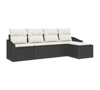 vidaXL Set da Giardino 5 Pezzi con Cuscini, in Rattan Sintetico Marrone. È Perfetto per Esterni: Comodo e Versatile, Ideale per terrazze, Patio, Cortile, Lounge, Deck e verande. Un Divano Estivo MOD