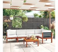 vidaXL Set da giardino 6 pezzi con cuscini crema 63x63 cm