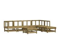 Set Salotto da Giardino 7 pz in Legno Impregnato di Pino