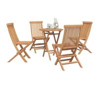 vidaXL Set da giardino in legno di teak marrone, 5 pezzi