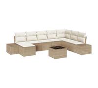 vidaXL Set da Giardino in Rattan Sintetico Marrone - 9 Pezzi con Cuscini, per 5 Persone. Design Moderno e Resistente ai Raggi UV, Richiede Assemblaggio. Perfetto per Patio, Lounge, Terrazza e Relax.